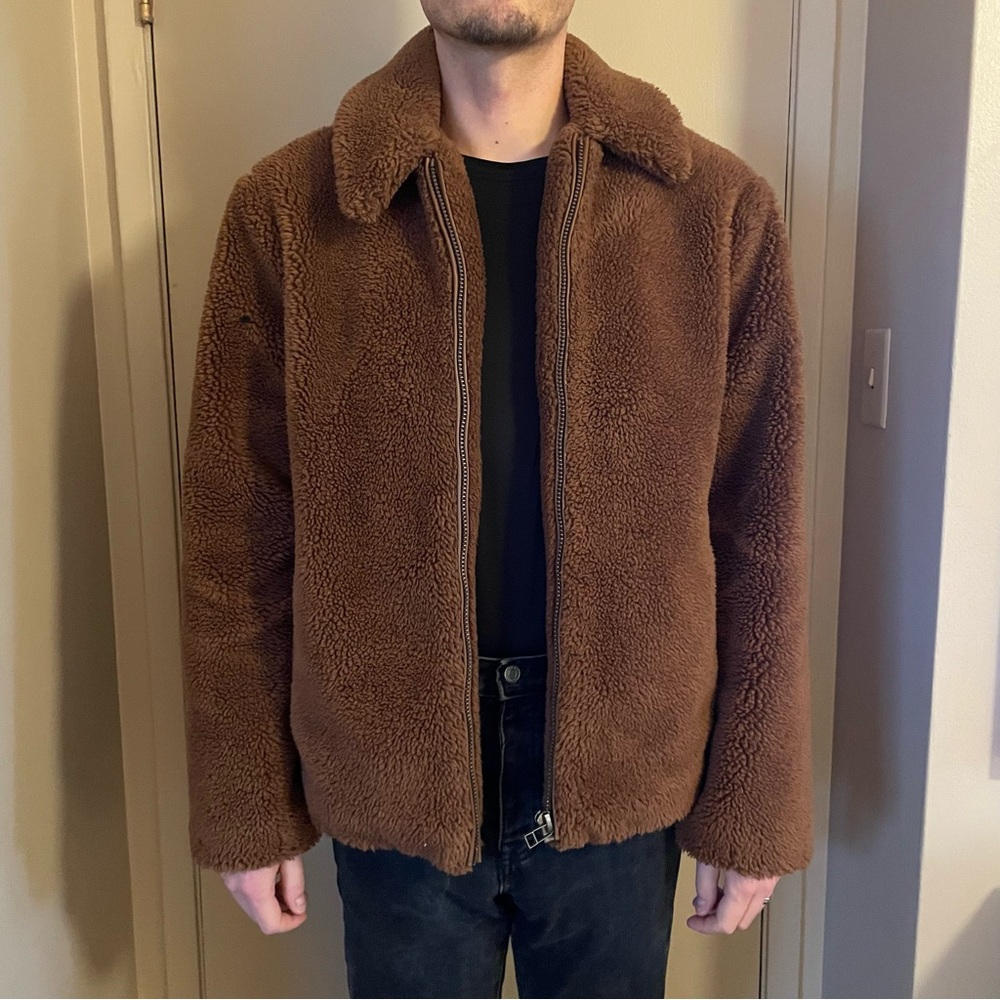 Topman Brown Sherpa Jacket